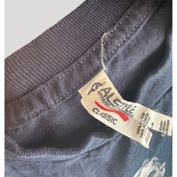 Nipsey Hussel by Alstyle Apparel Pay Homage Unisex Cotton T-Shirt Navy Size S - Picture 6 of 7